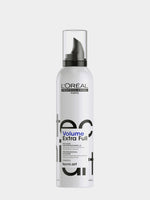 Haarschaum; Haare Volumen; Vollere Haare; Haarpflege; Haarschaum für Volumen und Halt; Professioneller Haarschaum; Haarschaum für mehr Fülle; Feine Haare pflegen; Volumen für die Haare; Volumen für feines Haar; Tecniart; Lorealprofessionnel; Schaumfestiger